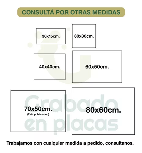 Placa De Mármol Grabada Excelente Terminación 70x50cm.