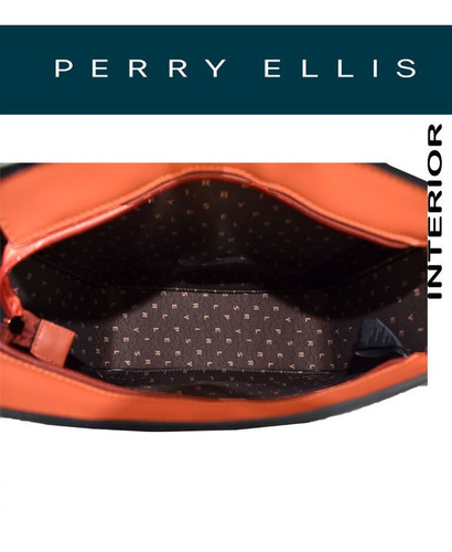 Imagen 4 de 5 de Bolsa Shoulder Marca Perry Ellis, Color Naranja, A01725