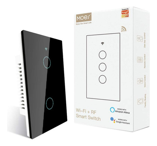 Interruptor Inteligente Wifi Y Rf De 2 Vias Moes