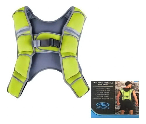 Chaleco Deportivo Peso Ajustable Hasta 4kg Athletic Works Color Amarillo