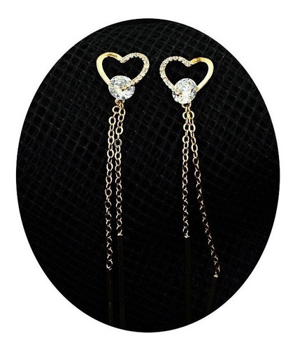 Broqueles Pendientes Aretes Oro 18k Mujer Estilo Regalo Joya