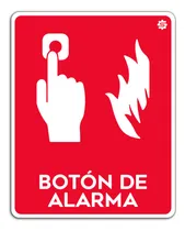 Comprar Señalamiento Boton De Alarma Contra Incendios Letrero 20x30