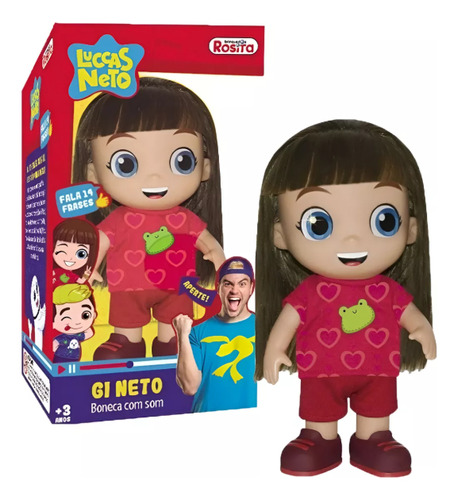 Boneca Gi Neto Com Som Youtuber Luccas Neto - Rosita