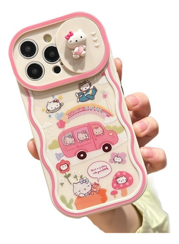 Found For iPhone 15 14 Push & Pull Perro Hello Kitty Yuji