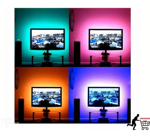 Fita Led Ultra Rgb Com Sensor Ritmitco 2 Metros Com Controle