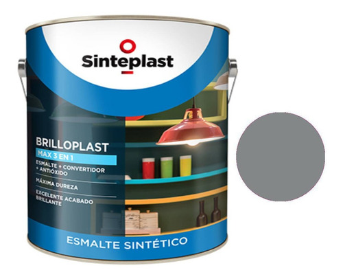 Brilloplast Esmalte  Sintetico Gris Espacial 4 Litros