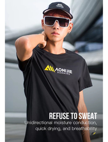 Remera Deportiva Hombre Liviana Transpirable Running Aonijie