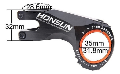 Potencia De Bicicleta De Carretera 17 Grados Aolly Xc Mtb