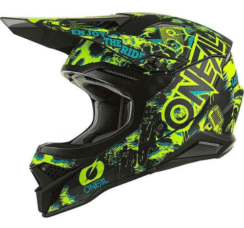 Capacete Oneal 3series Assault - Amarelo Cor Preto/Amarelo Tamanho do capacete M