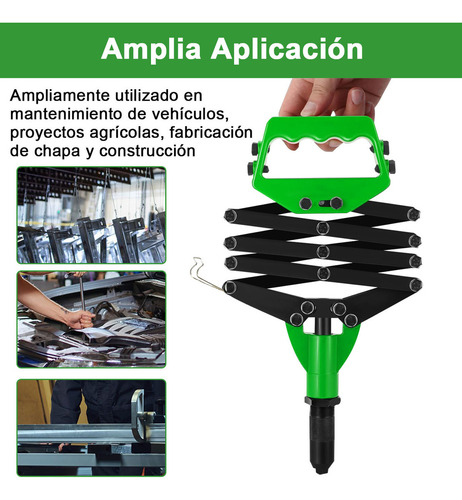 Lyakixazy M6DTOOL0026 remachadora verde de 1/4"