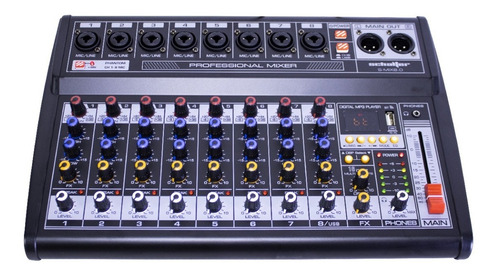 Mezcladora Profesional 8 Canales Dsp Bluetooth Pasiva Msi