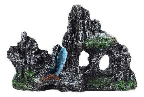 (4 #mold) Adorno Rock Mountain Stone Cave Fish Para Tank Dec