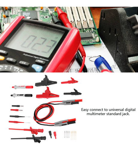 Test Lead Probe 4mm Banana Plug Multímetro Eletrônico Multi