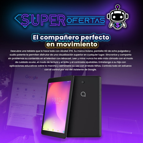 Tablet Alcatel 3t8 4g Lte + 32gb + R E G A L O = Samsung Tab