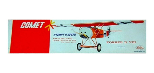 Fokker D.viii. Comet. Avión Madera Balsa