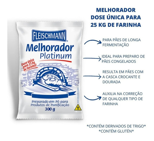 Melhorador De Farinha Fleischmann Panificação 300g