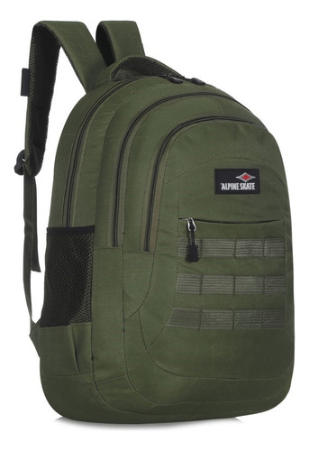 Mochila Militar Alpine Skate Tactica Camping C/ Molle Grande Color Verde 17750 Diseño De La Tela Liso