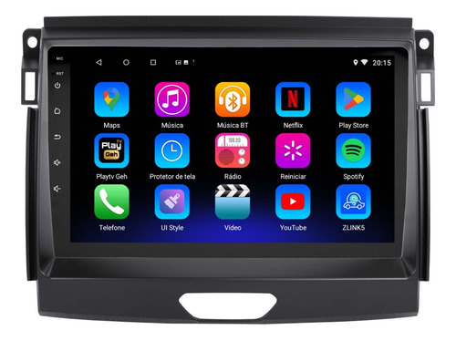 Multimidia Ford Ranger Android 13 2gb 32gb Wifi Gps 9p 2cam