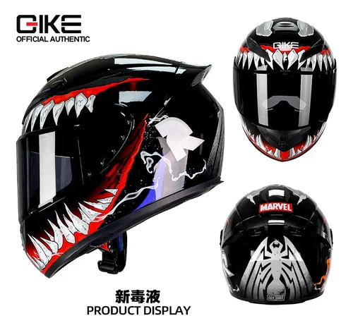 Casco de moto integral con diseño inspirado en Venom y cuesta tan solo 57  euros en