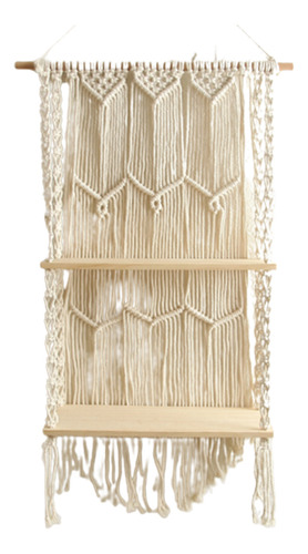 Estantería De Macramé Para Colgar En La Pared, Estilo Boho,