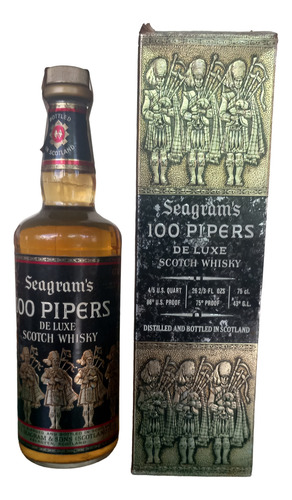 Antigo Whisky 100 Pipers Anos 70