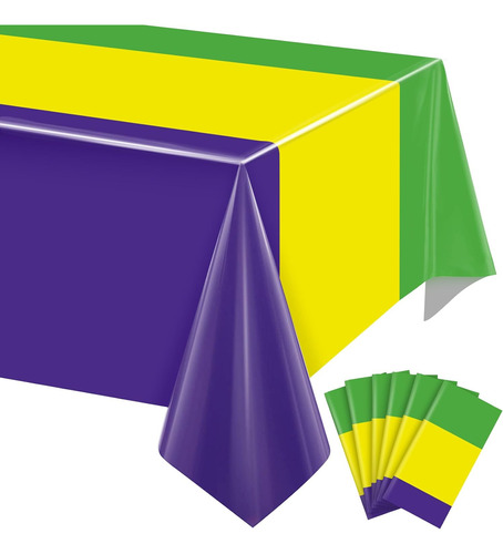 Capoda Paquete De 6 Manteles De Plástico De Tres Colores, De