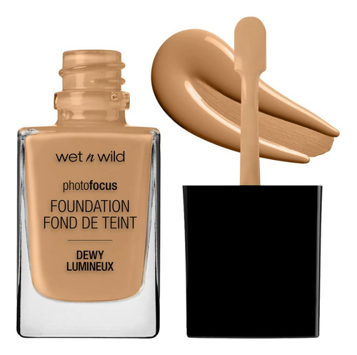 Base de maquillaje líquida Wet n Wild Photo Focus Photo Focus Dewy Foundation Dewy tono amber beige - 28mL 28g