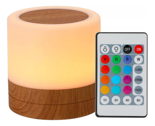 Luz Nocturna Led De Color Táctil Con Control Remoto Con Carg