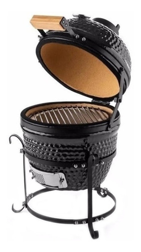 Parrilla móvil Kamado Argentino Mini 50cm de alto y 32cm de diámetro negra
