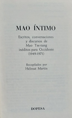 Mao Intimo - Helmut Martin (Usado)