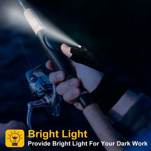 Guantes De Linterna Led, Luces Manos Libres For Acampar Y