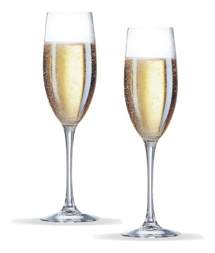 Set x12 Copas De Vidrio Barone Nadir Champagne 190 Ml