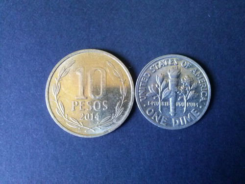 Moneda Estados Unidos One Dime 1989 Ceca P Níquel (c45)