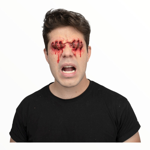Aplicación De Latex Ojos Cocidos Hallowen Terror