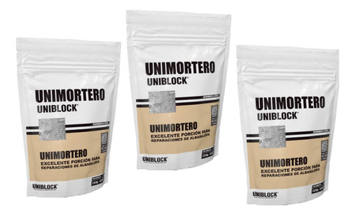 Mortero Seco Uniblock 6kg Para Reparaciones