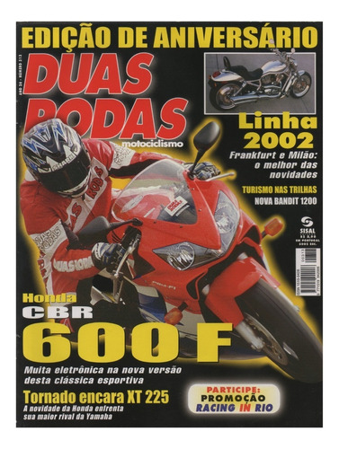 Duas Rodas N°313 Honda Cbr 600f Xr 250 Tornado Yamaha Xt 225