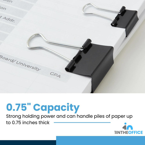 1 Intheeffice Clips Binder Tamaños Surtidos, Clips De Clips