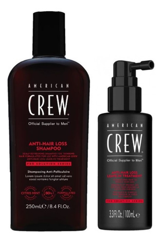 Shampoo Anticaída 250ml+ Loción Anti-hair Loss American Crew