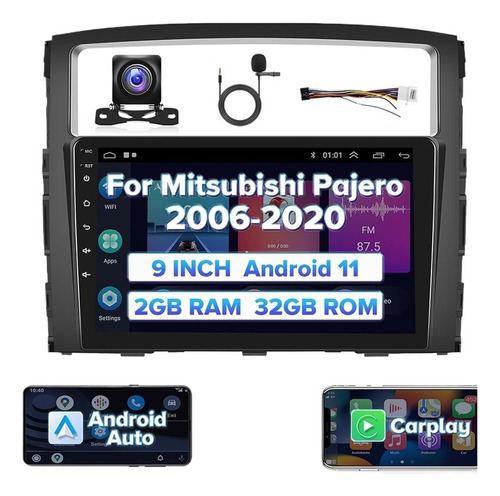 Estereo Mitsubishi Pajero 2006-2020 Android Carplay Gps 2+32