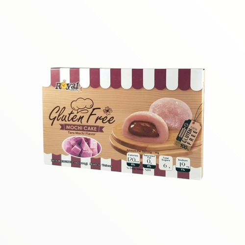 Imagen 3 de 3 de Dulce Japones Mochi Taro Gluten Free 1 Caja 210g Royal