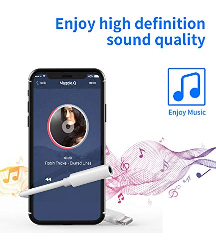 Audifono Adaptador Dongle Para iPhone 12/11/xs/x/8/7/pro/xr/