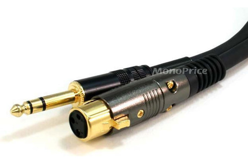 Cable De Audio Xlr 3-pin Hembra A Trs 1/4 | Negro / 3m