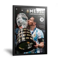 Comprar Cuadro Argentina Campeón Lionel Messi Copa América 2021