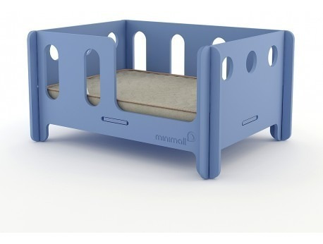 Cama Cachorro Médio Berço + Colchão Babynap Minimall Azul M