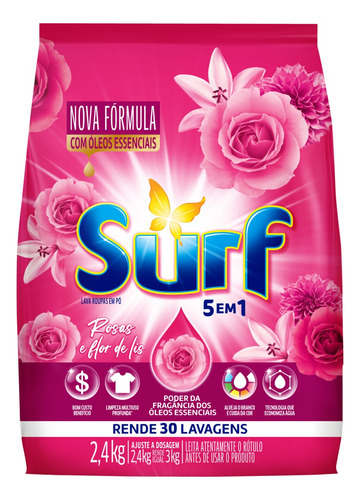 Sabão Surf Rosas e Flor de Lis rosas e flor de lis pacote