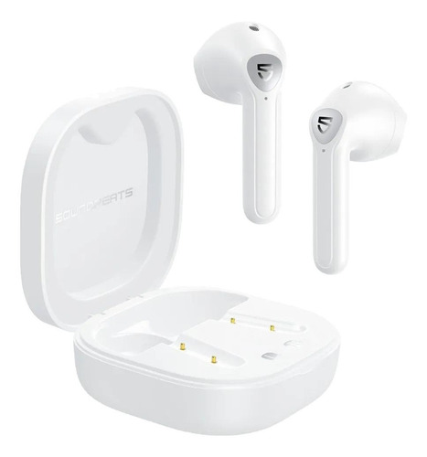 Fone de ouvido in-ear gamer sem fio Soundpeats TWS TrueAir 2 white com luz LED