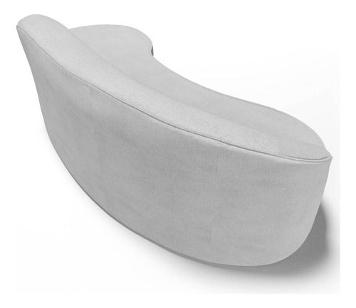 Sofá Living 3 Lugares 210cm Braço Esquerdo Mozart Linho Cza Cor Cinza