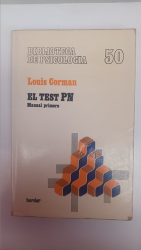 El Test Pn Manual Primero. Louis Corman . Usado V.luro  