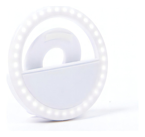 Selfie Ring Light Xion Aro De Luz Led Con Clip Tres Niveles Color Blanco