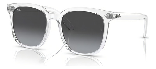 Óculos De Sol - Ray-ban - Rb4401d 64478g 57 Armação Transparente Haste Transparente Lente Cinza Desenho Quadrado